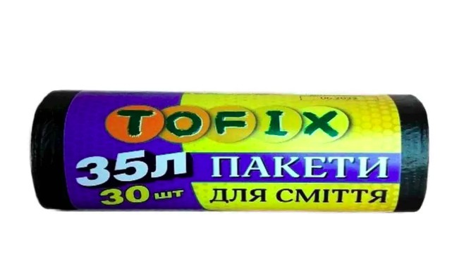 Пакети для сміття Tofix 35*30